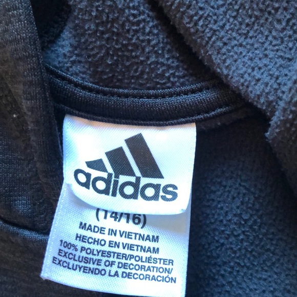 adidas Black Tracksuit Hoodie - Youth Large - Picture 5 of 6
